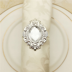 Crystal Diamond Silver Napkin Ring on Wholesale