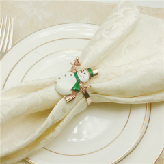Colored Snowman Designed Table Napkin Rings Holder