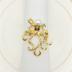 Luxury Wholesale Crystal Fancy Eight Claw Octopus Napkin Ring