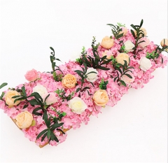 Wholesale hanging silk wedding flowers row arrangement floral table runner