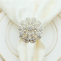 Gold Silver Starburst Napkin Ring Holder For Hotel And Restaurant