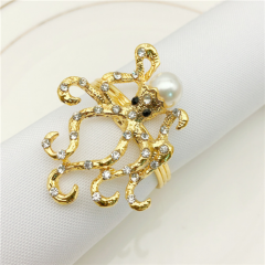 Luxury Wholesale Crystal Fancy Eight Claw Octopus Napkin Ring