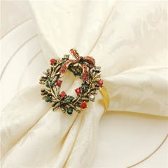 New Year Fashion Christmas Garland Napkin Ring Holder