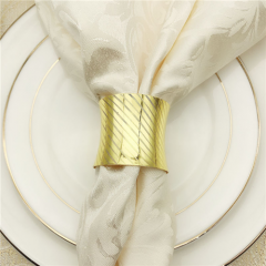 Gold Napkin Rings Wedding Tabletop Decoration Round