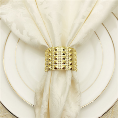 Round Metal Wedding Napkin Buckle Silver Gold