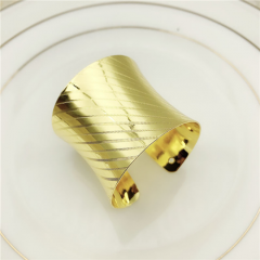 Gold Napkin Rings Wedding Tabletop Decoration Round