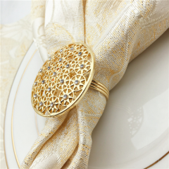 Custom Metallic Gold Napkin Rings On Wholesale