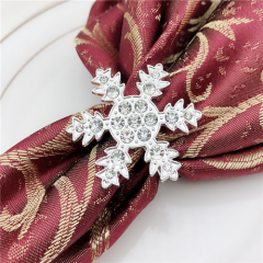 Winter Theme Party Laser Cut Silver Snowflakes Christmas Napkin Ring