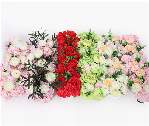 Wholesale hanging silk wedding flowers row arrangement floral table runner