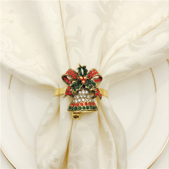 Custom Santa Bells Rhinestone Napkin Rings China Wholesale