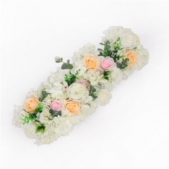 Wholesale hanging silk wedding flowers row arrangement floral table runner