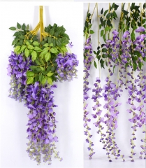 Wedding Decoration Silk Artificial Wisteria Flower Wall Hanging