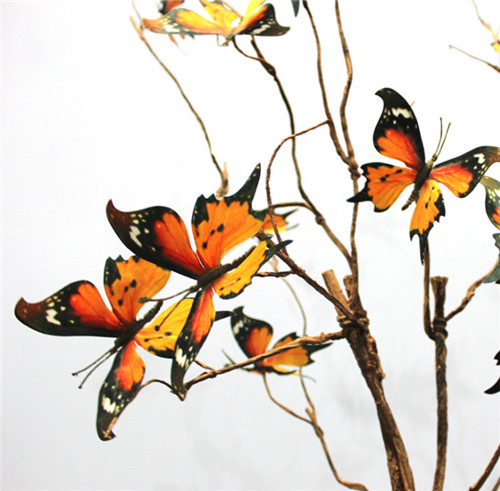 datest design low MOQ wholesale price high quality artificial butterfly for wedding decoration, event decoration