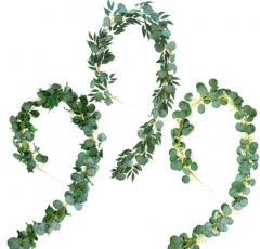 Greenery Eucalyptus Artificial Garland Vine Eucalyptus Leaf Garland For Wedding