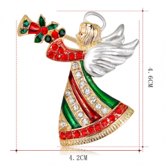 Rhinestone Enamel Christmas Little Angel Playing Napkin Rings