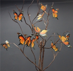 datest design low MOQ wholesale price high quality artificial butterfly for wedding decoration, event decoration
