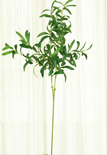 Factory wholesale Single Stem Artificial Green Olive Leaf Leaves