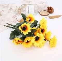 Factory direct sale 7 heads home decoration flower artificial sunflower