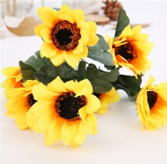 Factory direct sale 7 heads home decoration flower artificial sunflower