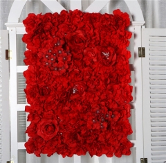 Wedding Decoration Artificial Silk Rose Flower Panel