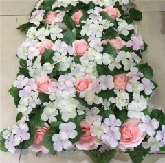 Decorative backdrop silk artificial flower wall for festival decoration