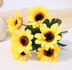 Factory direct sale 7 heads home decoration flower artificial sunflower