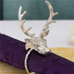 Gold Silver Metal Napkin Ring For Christmas Decorative