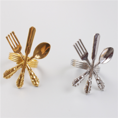 Decorative Silver & Gold Colored Cutlery Napkin Ring Wholesale