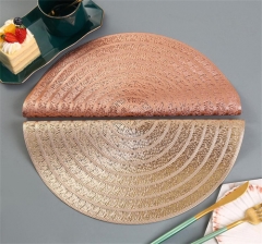 Rose Gold Silver Colored Place mat for Table Decoration