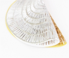 PVC Gold Silver Place Mat for Kitchen Dining Table