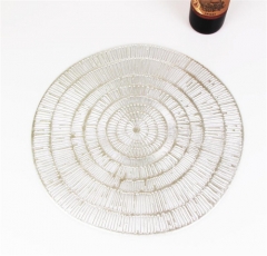 PVC Gold Silver Place Mat for Kitchen Dining Table