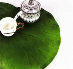 Lotus Leaf Shaped Table Place Mat With Green Colored