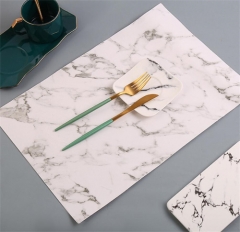 Rectangle Table Place Mat With Marble Design