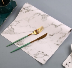 Rectangle Table Place Mat With Marble Design