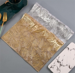 Popular Rectangle Table Place Mat With Gold Silver Colored