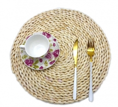 Round Corn Husk Weave Rattan Place Table Mats