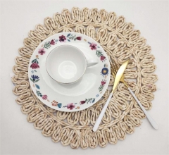 Corn Husks Flower Style Insulation Place mat For Dining Table