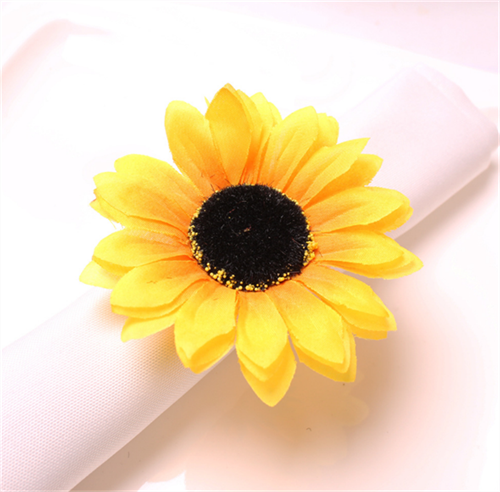 Fábrica: Rebajas en mayoreo - Hebilla de servilleta girasol con anillos metálicos