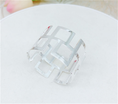 Wedding Table Decoration Leaf Napkin Rings Rhinestones