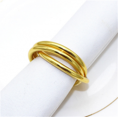 Anillos para servilletas de color oro y plata con envío rápido, para decoración de mesa de boda