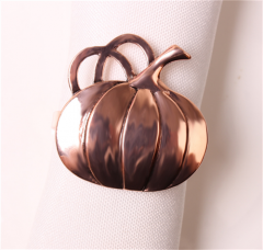 Anillo para servilletas de calabaza de bronce personalizado, accesorios para mesa de Halloween