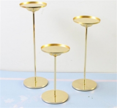 Tall Golden Silver Flower Stand Metal Candle Holder Centerpieces