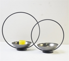 Tall Golden Silver Flower Stand Metal Candle Holder Centerpieces