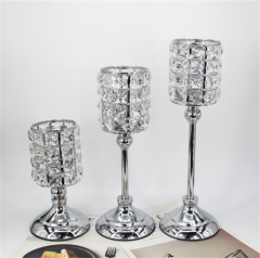 Tall Golden Silver Flower Stand Metal Candle Holder Centerpieces