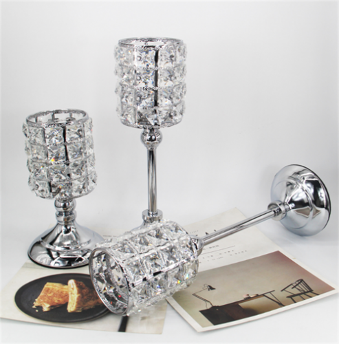 Tall Golden Silver Flower Stand Metal Candle Holder Centerpieces