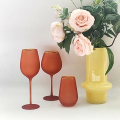 Unique Glitter Clear Custom Beach Wine Glass Crystal