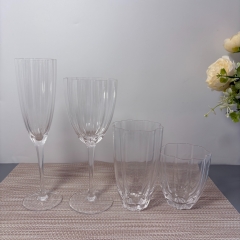 Unique Glitter Clear Custom Beach Wine Glass Crystal