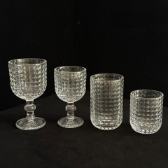 Unique Glitter Clear Custom Beach Wine Glass Crystal