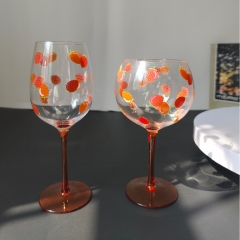 Unique Glitter Clear Custom Beach Wine Glass Crystal