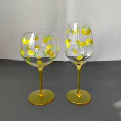 Unique Glitter Clear Custom Beach Wine Glass Crystal